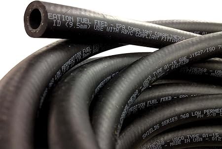 Sierra Marine Fuel Feed Hose 368/360 low permeation Shields (5', 10', or 20' feet lengths) Ethanol SAFE USCG A-1-15