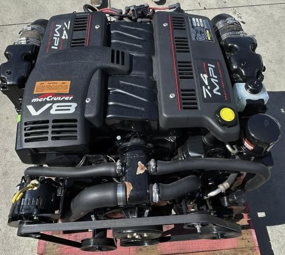 Midnight Marine OEM Service Kit 7.4L 454 Bravo MPI Gen VI (L29) 1998-2000 Quicksilver Mercruiser: Fuel & Oil Filter(s), Impeller, and Spark Plugs