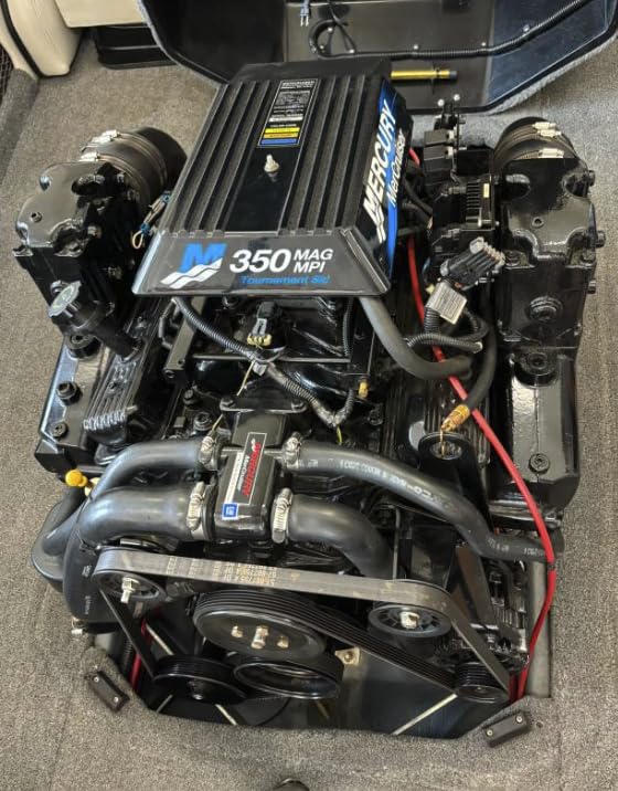 Mercruiser 350 Mag MPI Touramnet SKI 1998+ 5.7L Quicksilver OEM Midnight Marine Service Kit : Fuel & Oil Filter(s), Impeller, and (8) Spark Plugs Malibu Supreme Sanger Centurion Tige Calabria