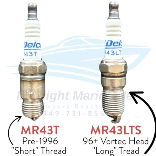 350 5.7L 5.0L V8 Thunderbolt Mercruiser Quicksilver OEM Service Kit: Fuel & Oil Filter(s), Impeller, and "SHORT TREAD" Spark Plugs Pre~1996
