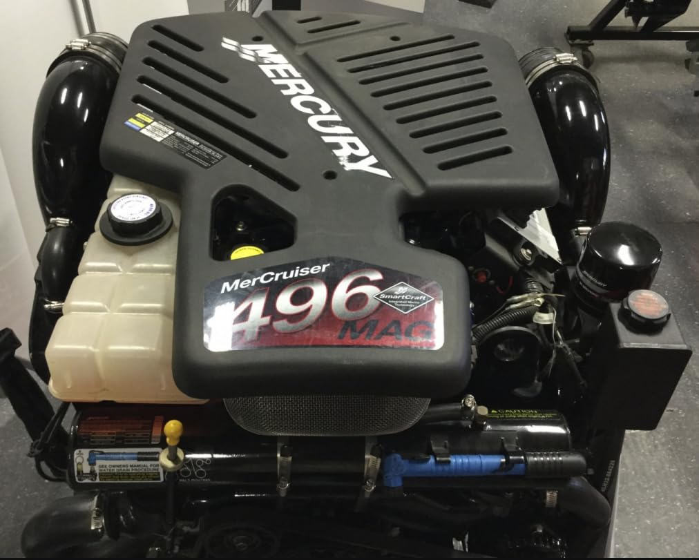 496 Mag/HO (2001+) 8.1L Quicksilver OEM Mercruiser Midnight Marine Service Kit: Fuel & Oil Filter(s), Impeller, and Spark Plugs