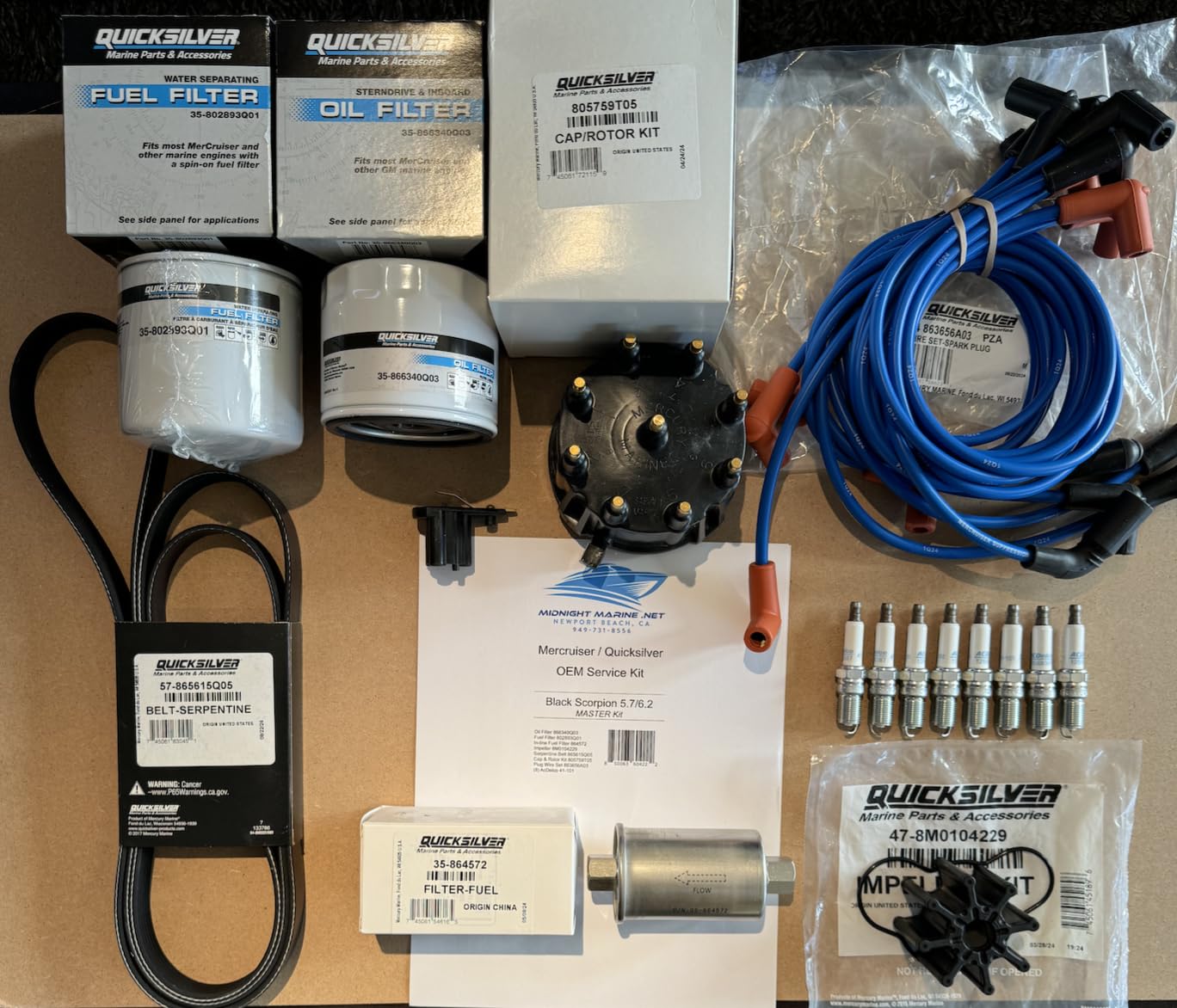 Black Scorpion 5.7L/6.2L Quicksilver OEM Service Kit Mercruiser